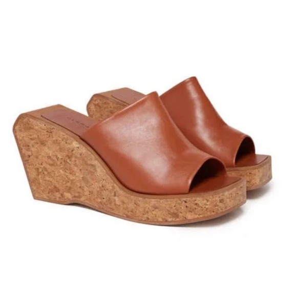 $545 Clergerie Brown Emilia Platform Wedge Slide Sandal Shoes Vacation Sz 37 y2k - Picture 5 of 16